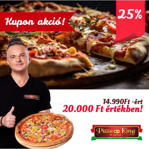 Pizza King kupon 25% kedvezmeny